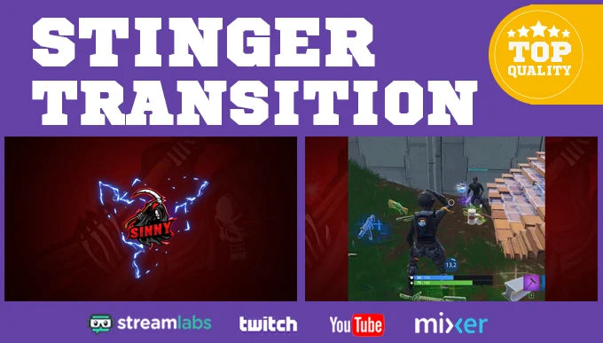 I will create stinger transition screen for kick twitch youtube gaming