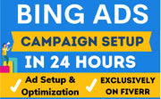 I will setup bing ads microsoft ads campaign in 24 hours