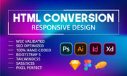 I will convert figma to html, psd to html, xd to html tailwindcss (1 page)