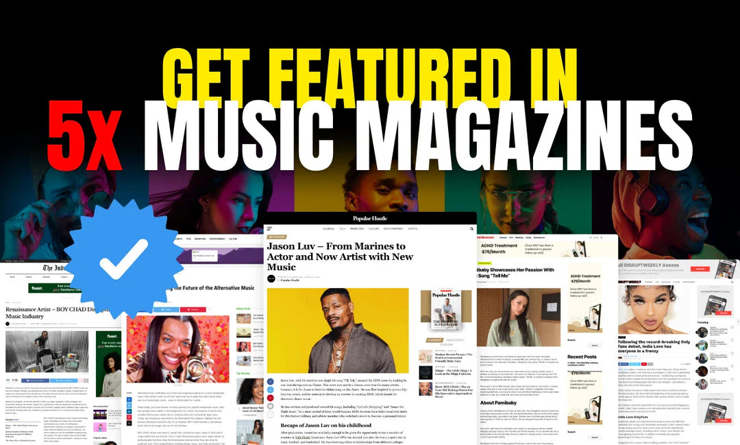 I will publish you in 5 music magazines (Staff Written (300 words/each))