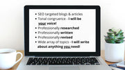 I will write top quality SEO blog posts and articles (500 words)