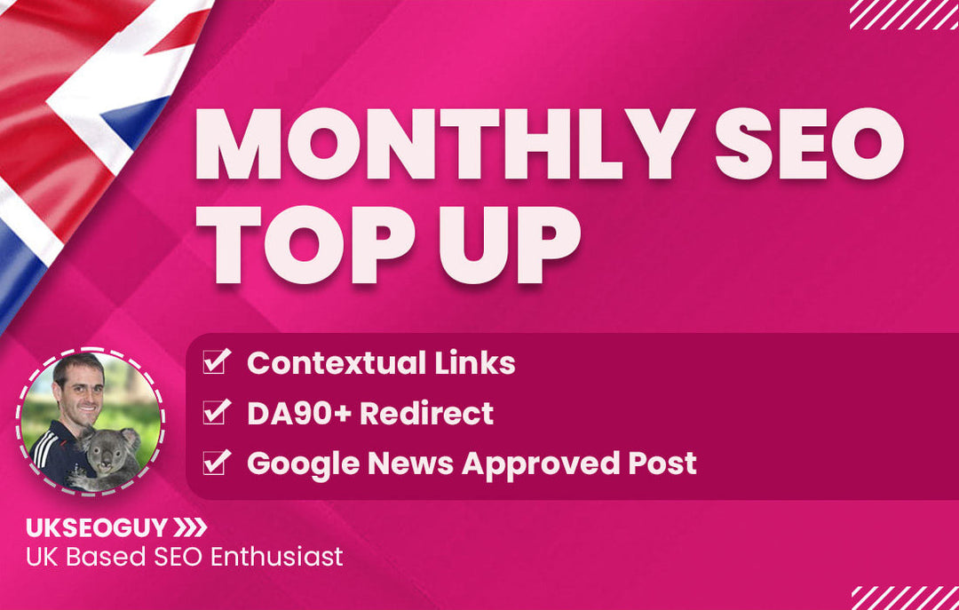 I will provide a monthly UK SEO service top up link building