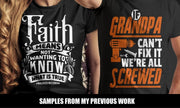 I will do creative typography and custom graphic t shirt design