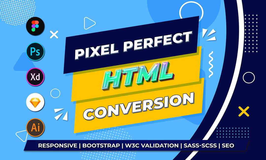 I will convert psd to html ai xd to html figma to html bootstrap 5 responsive website (1 page)