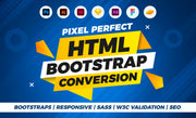 I will convert figma to html, xd to html css, psd to html responsive bootstrap 5 (1 page)