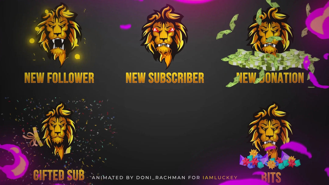 I will custom animated alerts from your logo for twitch and stream