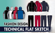 I will do fashion design and clothing technical flat sketch