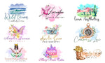 Load image into Gallery viewer, I will do unique Watercolor signature feminine boho logo design
