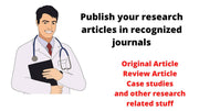 I will publish medical and health related research articles in research journals-Up to 1,000 words