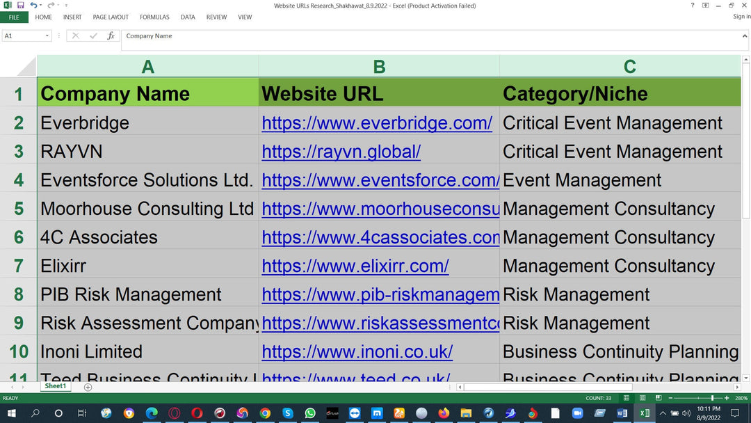 I will do excel data entry, typing, copy paste, formatting, cleansing and management-25 hours of work