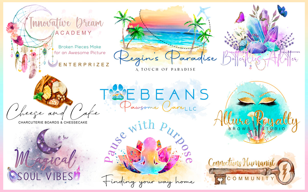 I will do unique Watercolor signature feminine boho logo design