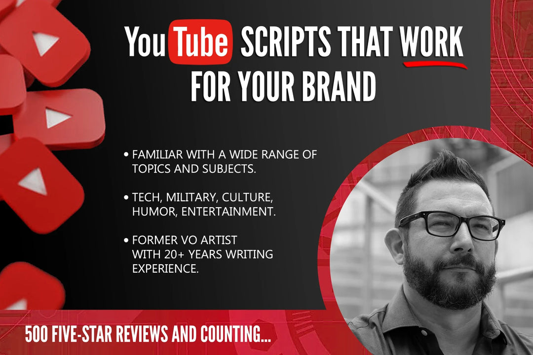 I will write a world class youtube script (5 min script-1000 words)