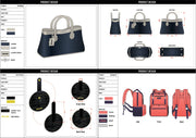 I will design your backpack, handbag, bag, wallet, and luggage, and make a tech pack