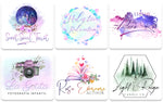 Load image into Gallery viewer, I will do unique Watercolor signature feminine boho logo design
