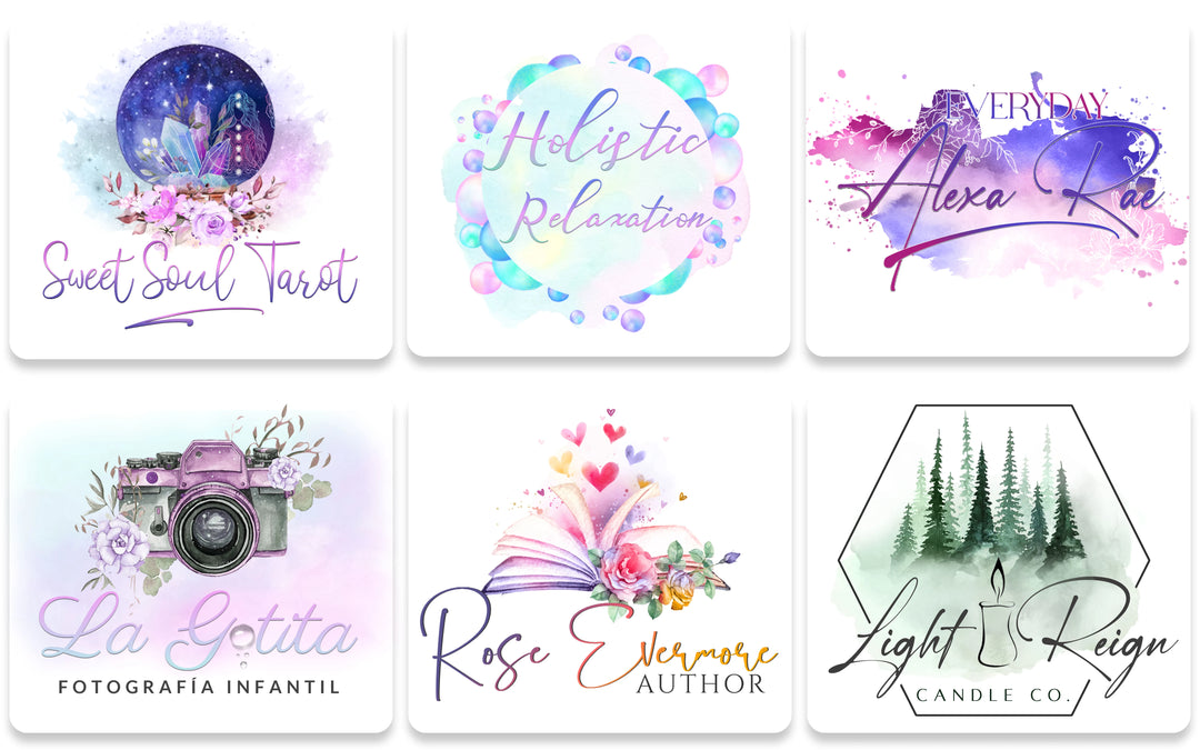 I will do unique Watercolor signature feminine boho logo design