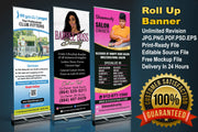 I will do outstanding roll up banner design
