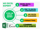 I will do data entry, web research, copy and paste
