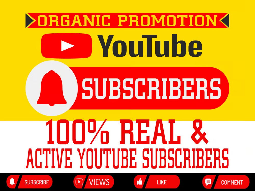 You will get 1000 Guaranteed YouTube Subscribers + 1000 views + 1000 likes For Your YouTube Channel