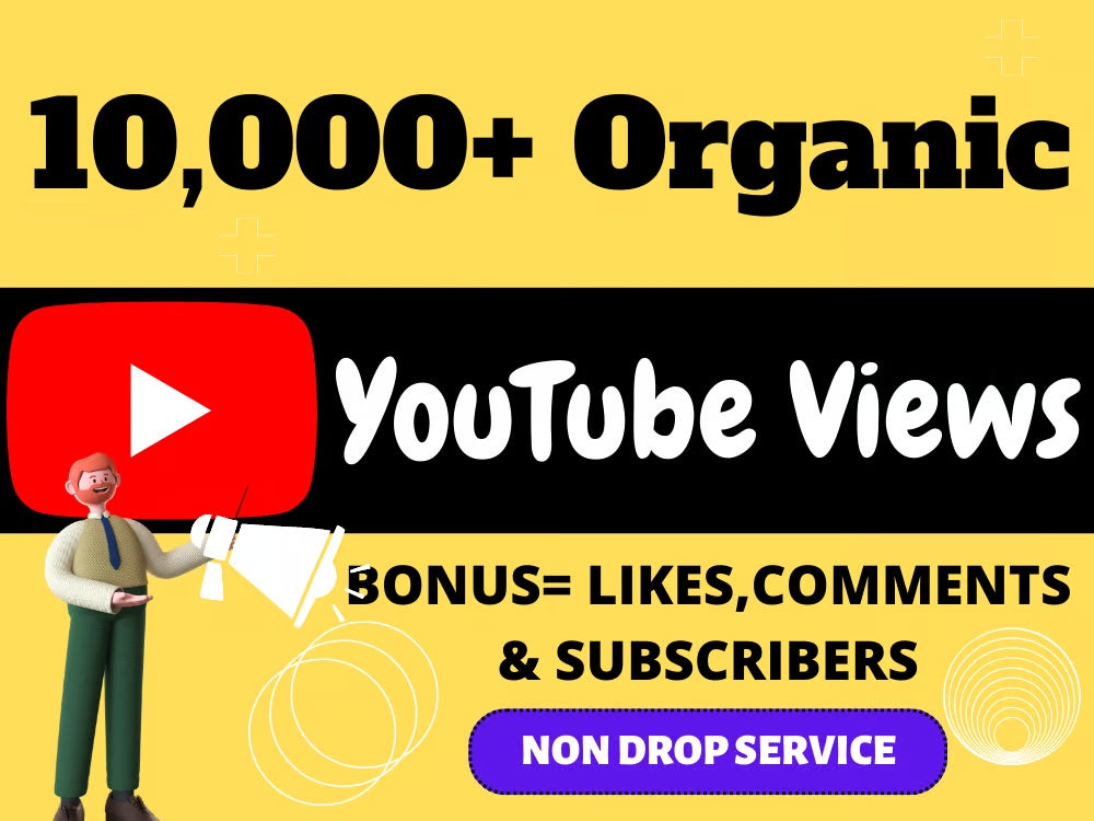 You will get 15000+ Organic Youtube Views & Likes, Youtube Promotion, Youtube Marketing