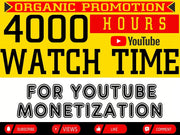 You will get YouTube watch time | Organic 1000 hours watch time for channel monetization