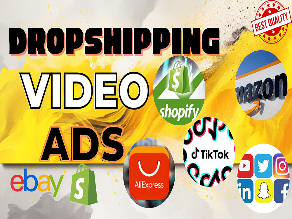 I will create dropshipping video ads and facebook ads-30 seconds running time